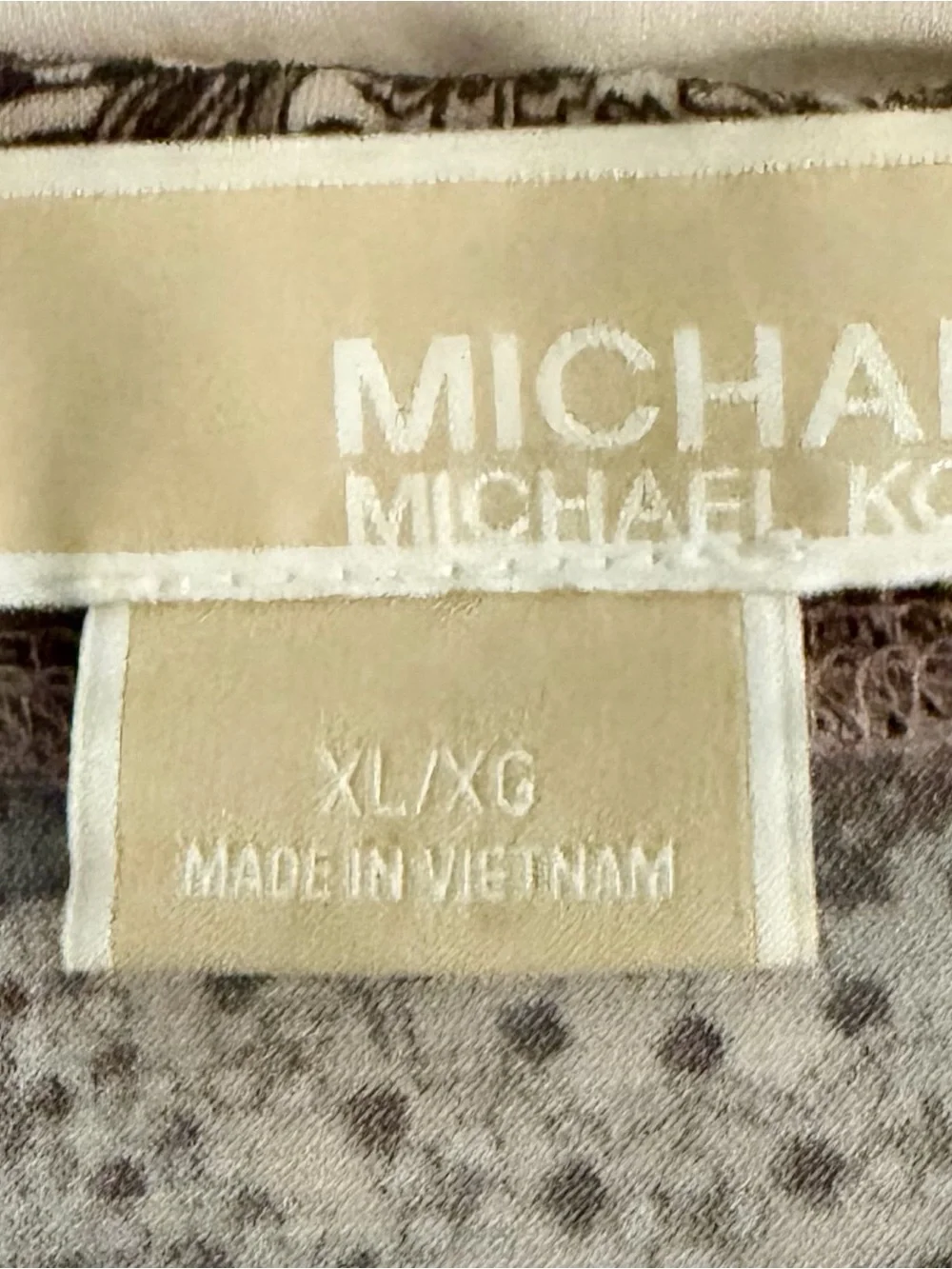 Michael Kors Brown and Cream Paisley A-Line Skirt